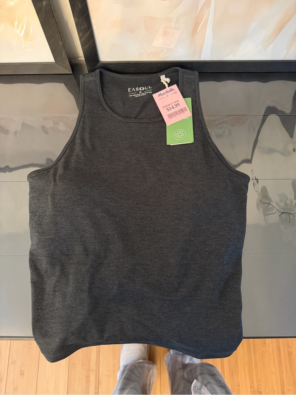 Women's Charcoal Workout Tank Top - Classic Sleeveless Tee